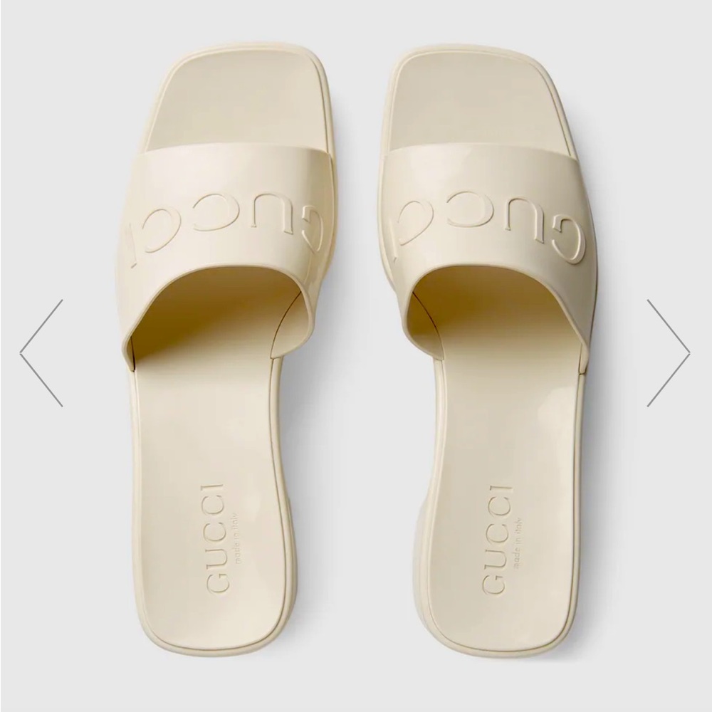 AUTHENTIC GUCCI RUBBER SLIDE SANDAL MULES 90s